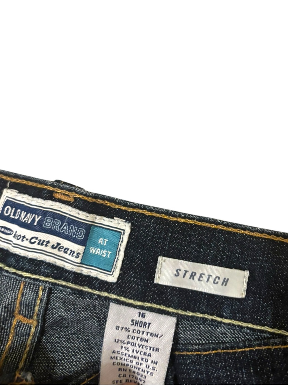 Old Navy Dark Blue Wide Leg Flare Jeans Size 16 Short - Picture 2 of 3